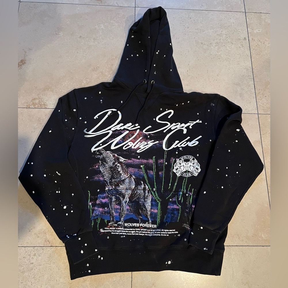 Darc Sport Wolves Club Desert Wolf Vintage French Terry Hoodie Darcsport